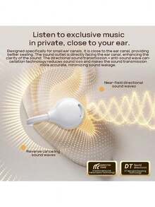 REMAX OWS-20 Clip-On Earphones: Wireless Bluetooth Open Design, HD Call Quality, Comfortable Wear, Suitable For Sports And Everyday Use - White - View 5