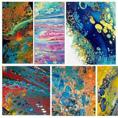 多用途树脂凝胶，适用于流体画，二甲基硅油，丙烯酸硅油，艺术家级，100%纯液体油，用于在绘画中创造空间 - 专业流体艺术用品，节日礼物，送给家人和朋友的礼物，情人节，返校季，新年礼物（新旧款随机发货）