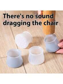 12pcs Silicone Chair Leg Caps, Non-Slip Thick Furniture Feet Pads, Noise Dampening Chair Leg Protectors