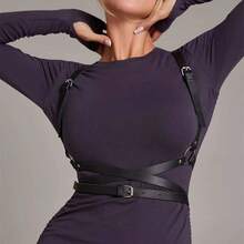 1pc Women's Dark Punk Style Sexy X-Back Harness, Suitable For Daily Wear, Dates, Parties, And Other Occasions