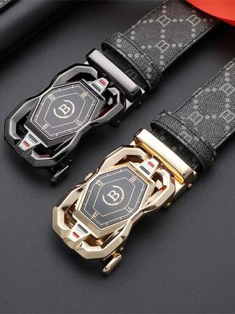 חגורת עסקים לגברים בסגנון קוריאני עם אבזם אוטומטי חגורה מותאמת אישית לגברים, קישוט נסיעות יומיות