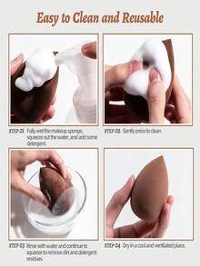 The 23-Piece Makeup Brush Set Includes A 13-Piece Makeup Brush Set, A Toothbrush-Shaped Foundation Brush, A Brown Makeup Sponge, 2 Round Loose Powder Sponges, And 6 Cookie-Shaped Powder Puffs, Along With A Matching Storage Bag. It Is Suitable For Use With Eyeshadow, Foundation, BB Cream - Multicolor - View 5