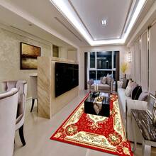 Tappeto da area in velluto di cristallo lavabile in lavatrice, motivo floreale vintage - Tappeto in poliestere antiscivolo per camera da letto, soggiorno, sala da pranzo, ufficio e stile country - Motivo rosso, disponibile in più misure - Rosso - Visualizzare 6