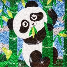 1 pieza Kit de pintura de diamantes 5D, Juego de arte de diamantes con rhinestones de colores, Juego de arte de pintura de diamantes de animales de dibujos animados de perforación completa adecuado para principiantes adultos, amigos, manualidades con gemas DIY, decoración de diamantes para paredes del hogar