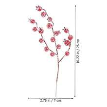 Luxshiny 10 Uds. Tallos Artificiales De Bayas De Acebo Selecciones Bayas Navideñas Falsas para Ramas Árboles Navidad Adornos Relleno Manualidades DIY - Rojo - Ver 6