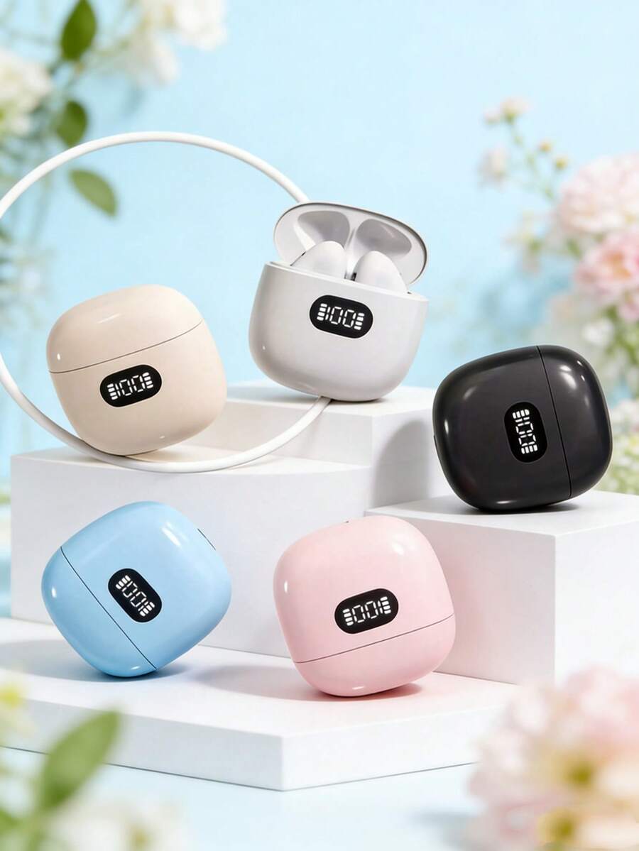 Original Wireless Earphone TWS Bluetooth Headset HiFi Music Headphone LED Display Earbuds Sport Game With Mic Apply To Smartphones - Multicolor - View 1