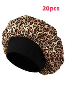 定制缎面光滑睡眠帽，可定制姓名或标志，配有宽松的松紧带，女士夜间护发帽，适合所有发质，圣诞节美容配饰