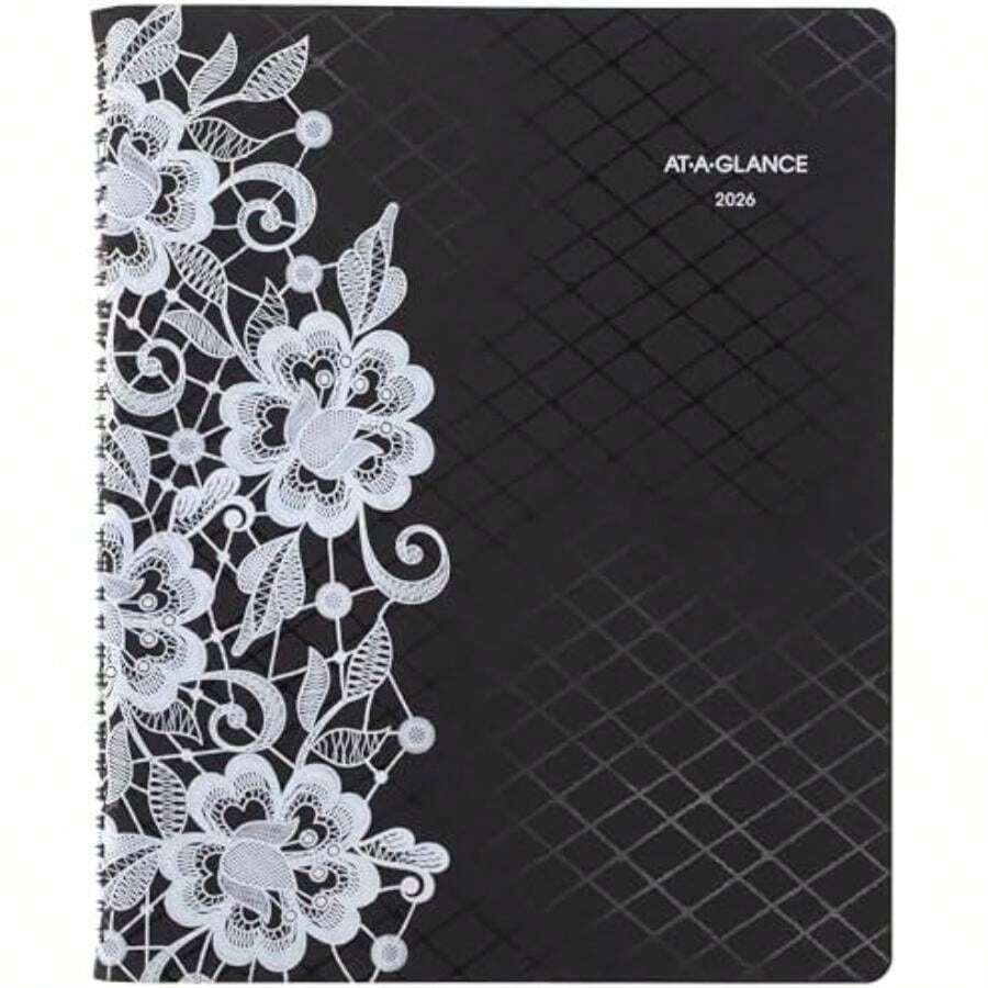 AT-A-GLANCE Agenda 2026, semanal y mensual, 8.5 x 11 pulgadas, grande, hermoso día (938P-905-26)(Nueva edición 2026 Negro -) - Multicolor - Ver 1