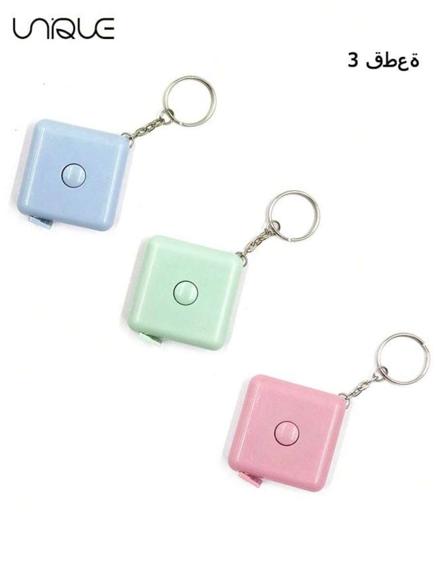 3 Stücke Maßband Set, 60 Inch Körpermaßband, doppelskaliger weicher einziehbarer Lineal für Körper- und Bekleidungsmessung, Nähen und Schneidern, Lineale - Verschiedenfarbig - Übersicht 1