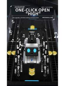 Robot Dog Toys RC Stunt Car For Kids Adults, Remote Control Cars With Mecanum Wheels, LED Eyes, Music, 2.4Ghz Remote Control Robot, Christmas Birthday Toy For 6 7 8 9 10 11 12 13 Boys Girls Kid - Silver - View 6