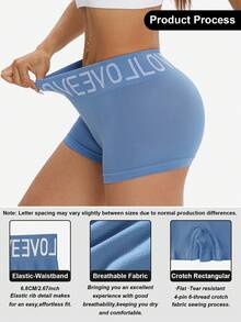 4 件套字母腰带无缝中腰塑身内裤，高弹力透气网眼面料女士内衣，舒适柔软贴合女士内裤 - 彩色 - 查看 6