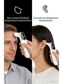 Non-Contact Handheld Mini Digital Thermometer, Quickly Measures Forehead And Ear Temperature - Multicolor - View 2