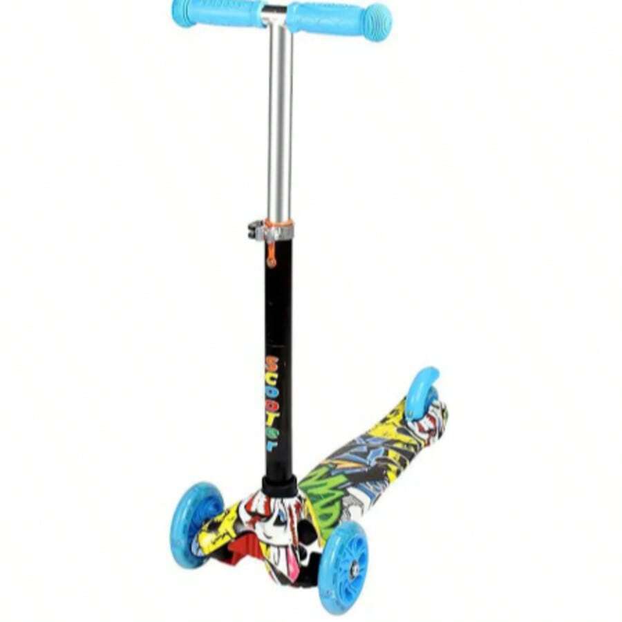 Patín de Niño Fasilyt con Música, Luces LED, Canastilla y Manubrio Ajustable - Azul - Ver 1