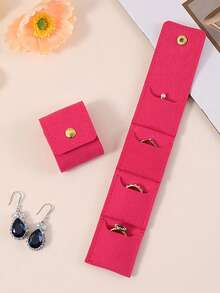 1PC Mini Compartment Jewelry Bag, Simple Portable Ring Storage Bag, Travel Earring Jewelry Storage Bag