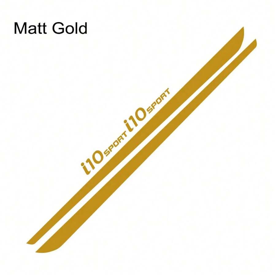 4pcs Car Side Body Line Stickers For I10 Tuning Accessories Sport Graphics Vinyl Film Decals - Matt Gold - View 1