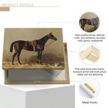 4 piezas/set de arte de pared con temática vintage de caballos, arte de pared con temática ecuestre, pintura de estilo rústico, adecuado como regalo, adecuado para decoración del hogar, decoración de habitaciones, decoración de dormitorios, decoración de salas de estar, decoración de baños, decoración de paredes, opcional con marco de arte de pared. - Marrón - Ver 11