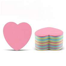 Giấy ghi chú hình trái tim, giấy nhớ tự dính, sổ tay, sổ kế hoạch, nhãn dán, đồ dùng văn phòng và trường học. - Hồng - Xem 6