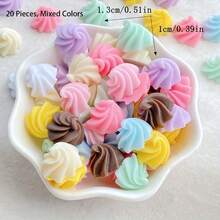 10/20/30pcs Colorful 3D Realistic Mini Cream Resin Decor, Flat Back, Flat Bottom, Hole-Free, Suitable For Scrapbooking, Jewelry Making, Home Decor Crafts - Cartoon Theme, Perfect For Christmas, Halloween, Easter, Thanksgiving, Valentine's Day Decoration - Random Colors - Style B - View 14