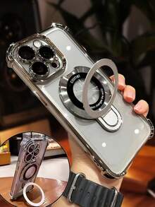 Transparent Shock-Proof Phone Case, Silver Silicone Material, Anti-Fall And Shock-Proof, Compatible With 6-16, Galaxy S8-S25, A03-A73, Note 8-20 And Redmi/Honor/MOTO/OPPO/Infinix Phones, Summer Inspired Design - Silver - View 7