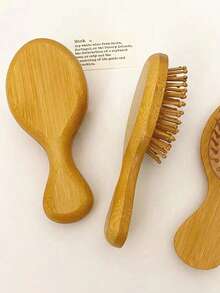 Bambus Kamm, tragbarer Holz Massage Kamm, mittlere Größe Luftpolster Kamm, geeignet für Männer und Frauen, Haushalt und Geschenk