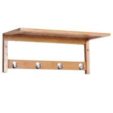 Wall-Mounted Coat Rack With Hooks, Space-Saving, 5 Kg Load Capacity, 50 X 16 X 17.5 Cm, Natural Wood - Original Bamboo Color - View 7
