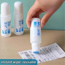 1瓶装热敏纸隐私保护滚珠笔，专为快速有效遮盖送货单和收据上的敏感信息而设计，确保个人隐私安全。速干特性使信息清除更加高效便捷，适用于收据、票据和物流单等各种场合。 - 彩色 - 查看 6