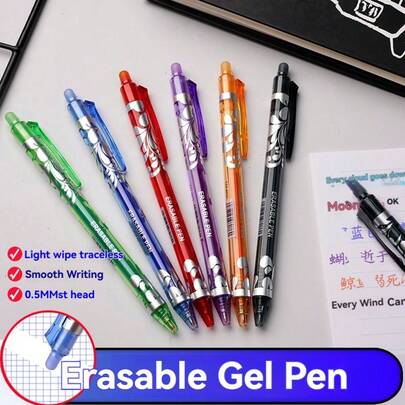 Multi Color Erasable Neutral Pen Blue And White Porcelain Series Hot Erasable Pen 0.5m Thermal Erasable Pen Colorful Erasable Ballpoint Pens 0.5mm Fine Tip Smooth Writing Retractable Pens With Ergonomic Oval Barrel Ideal For School Office High Quality Gift For Students Teachers Unique Gel Ink Pens For Notes Documents
