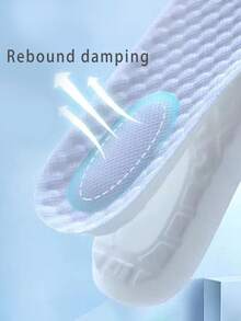 High-Energy Elastic Shock-Absorbing Sports Shoe Insoles For Men And Women, Soft Soles, Military Training, Breathable, Odor-Resistant, Sweat-Absorbing, Basketball, Running, Thickened Insoles, Comfortable, Anti-Slip, Long-Lasting