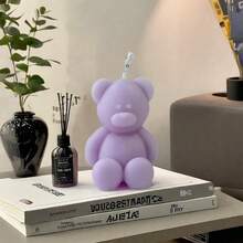 Nến thơm hình gấu bông mini dễ thương 30/9/1, thủ công, 3 kích cỡ: 17g, 55g, 104g, cháy lâu 4-8 giờ, thích hợp cho phòng khách, bàn ăn, trang trí nhà cửa, tiệc ngày lễ, giáng sinh, trang trí tiệc chào đón em bé, nến để giữ nến - Nhiều màu - Xem 22