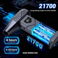 Multifunctional High-Power Turbo Fan, Portable Turbo Jet Fan - Cordless Handheld Turbo Blower With USB-C Charging, Dual 3000mAh Long-Lasting Lithium Batteries | High-Speed Portable Fan For Camping, Snow Removal, Dust Cleaning | Father's Day Gift For Men/Husband, Compact Design, Durable Structure, High-Performance Motor, Outdoor Enthusiasts, Compact & Lightweight - Color - View 7