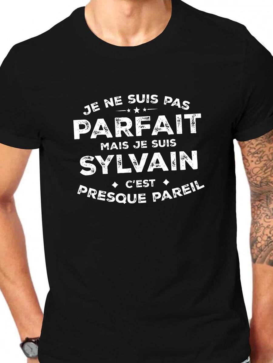 Camiseta de Manga Corta Estilosa para Hombres, Perfecta para el Verano. - Negro - Ver 1