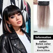 8 Inch Clip-In Highlight Hair Extensions - Multi-Color High Temperature Synthetic Hair Extensions, Suitable For Short Hair, Easy To Wear, Suitable For Christmas And Music Festivals (Vibrant Colors, 1 Piece) - Multicolor - View 17