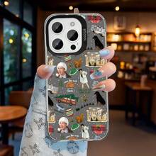 Funda de Teléfono con Diseño de Película de Navidad, Estilo Retro Vintage INS, Divertida y Linda.Superficie Mate a Prueba de Golpes, Proporciona Protección Duradera, Adecuada para Varios Modelos de , Incluyendo 17, 16, 15, 14, 13, 12, 11 Pro Max, X - Colores mixtos - Ver 4