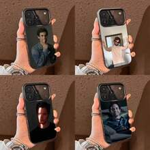 Funda de teléfono P-Penn Badgley Actor para 17,16,15,14,13,12,11,Pro,Max,Plus,E, cubierta de TPU negra - Z4 - Ver 3