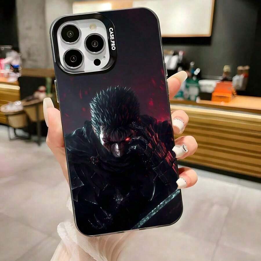 Funda de teléfono A-Anime Guts para 17,16,15,14,13,12,11,Pro,Max,Plus, anti-caída, negra mate, parachoques duro - Z6 - Ver 1