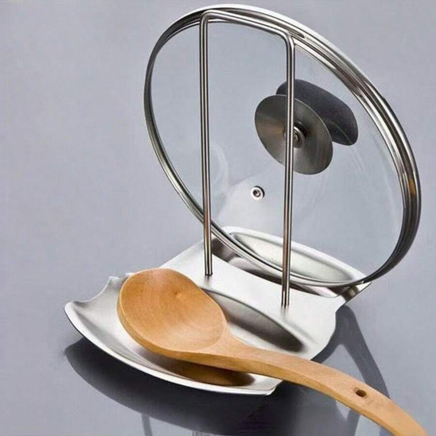 Stainless Steel Pot Lid Rack, Kitchen Organizer Holder For Pot Covers, Ladles, Utensils