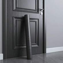 1 Roll, Black Wood Grain Peel And Stick Wallpaper, Waterproof, Oil-Resistant, Self-Adhesive, Removable PVC Wallpaper, Suitable For Kitchen, Bedroom, Living Room, Countertops, Furniture, Bathroom, Home Renovation - Black - View 5