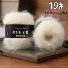 2 Skeins, Alpaca Mohair, Long Mohair, Fine Mohair Yarn, For Knitting Sweaters, Shawls, Vests, Handmade Yarn 25g*2 Skeins - Black Label Alpaca Mohair - View 32