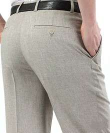 Men's Tailored Dress Pants - Khaki - View 3