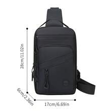 1pc Lightweight Outdoor Chest Bag, Large Capacity Shoulder Bag, Versatile Fashion Sling Bag, Men Sports Messenger Bag, Multi-Zipper Handbag With Multiple Compartments, Suitable For Motorcycle, Cycling, Commute, School, Travel Streetwear Phone Bag