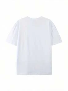 Camiseta de Hombre Impresa de Moda Verano Casual Versátil - Blanco - Ver 2