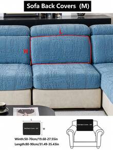 1件装弹力沙发套，防滑全覆盖沙发座套，四季皆宜，加厚面料，可机洗，防尘，宠物友好，装饰性沙发保护套，可调节尺寸，适用于转角沙发，可用于卧室、办公室、客厅组合以及L型沙发，另有1/2/3/4座套可选。 - 藍色 - 查看 19