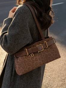 Túi đeo hông PU màu xanh mới mùa xuân, Túi đeo vai thời trang tối giản dành cho nữ khi đi làm hàng ngày, hẹn hò, mua sắm - Cà phê - Xem 2