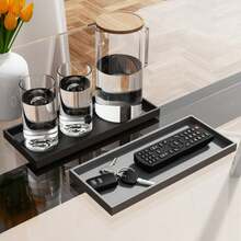 1pc Silicone Multi-Function Storage Tray - Bathroom Vanity Soap Dispenser Holder, Kitchen/Bathroom Key Jewelry Cosmetic Organizer Tray, Non-Slip Waterproof Durable Flexible, Easy To Clean, Space Saving, Stylish Design