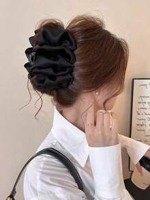 1 chiếc kẹp tóc nơ cho nữ, kẹp tóc đa năng hình đám mây xếp nếp, kẹp tóc kiểu búi, kẹp tóc càng cua, phụ kiện tóc cho trang phục mùa hè. - Nhiều màu - Xem 3