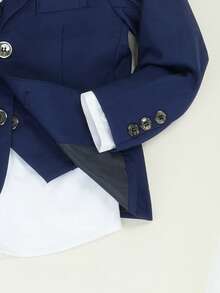 Áo vest vest kiểu quý ông Anh Quốc mùa thu/xuân mới dành cho bé trai, thích hợp làm quà sinh nhật, quà cho bé trai làm phù rể. - Màu xanh hải quân - Xem 10