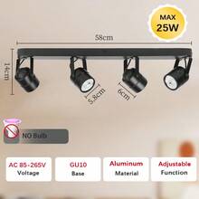 CANMEIJIA GU10 Einbauleuchte, weiße ovale Pendelleuchte, Beleuchtung für Zuhause, Deckenleuchte, 350° schwenkbarer LED-Strahler, geeignet für Wohnzimmer, Esszimmer, Schlafzimmer, Küche, Flur, Café, Ausstellungshalle, Leseraum, Bar, Hotel, Bekleidungsgeschäft, Ausstellungshalle, in verschiedenen Größen und Formen erhältlich - Schwarz - Übersicht 23