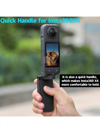 Insta360 X5/X4/X3 Magnetic Camera Mount, 360° Adjustable Base With Non-Slip Pad, Compatible With Action Cameras, Outdoor/Bicycle Mounting Bracket, Includes Adapter Base, Suitable For Action Camera Handles, Outdoor Camera Tripods, Easy Installation, Compact Design, Non-Slip Pad, High-Quality Handle, Multi-Angle Bracket, Camera Stabilizer, Designed For Adventurer Bloggers/Photographers