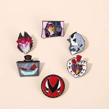 1枚奇幻动漫珐琅徽章，可定制电影灵感人物徽章，可作背包胸针、衣服领针、饰品或礼物 - 彩色 - 查看 8