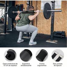 SDFG Yostyle Almohadilla para Barra Hip Tust Alfombrillas para Cu y Hombros Tobilleras para Resistencia Bandas elásticas de Resistencia para Ejercicios de Piernas Caderas y Pilates Gimna - negro1 - Ver 2